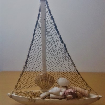 Διακοσμητική ξύλινη βάρκα DIAK-3