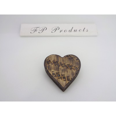 Χειροποίητη καρφίτσα ξύλινη-XKP-9