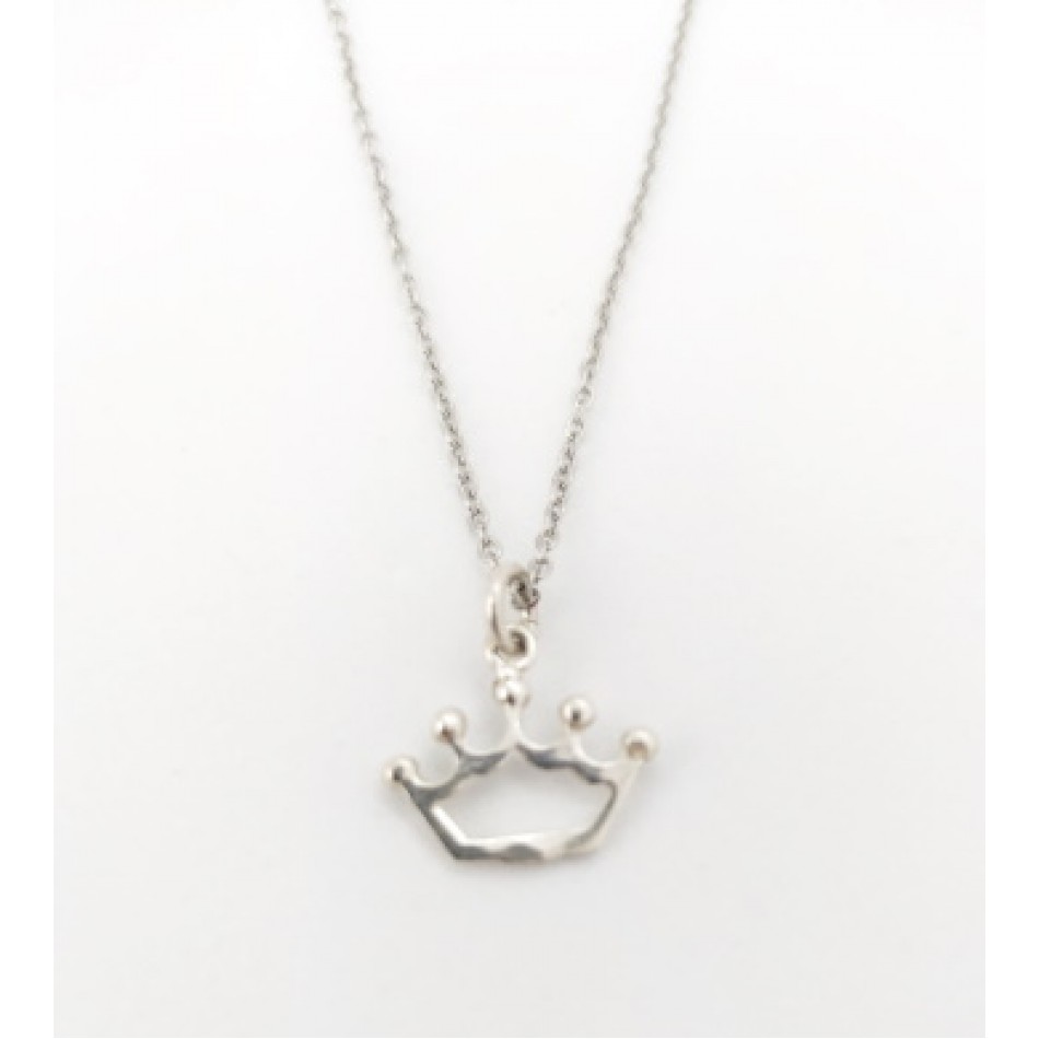 Χειροποίητο γυναικείο κολιέ κορώνα σε ασήμι 925 XGNK-78