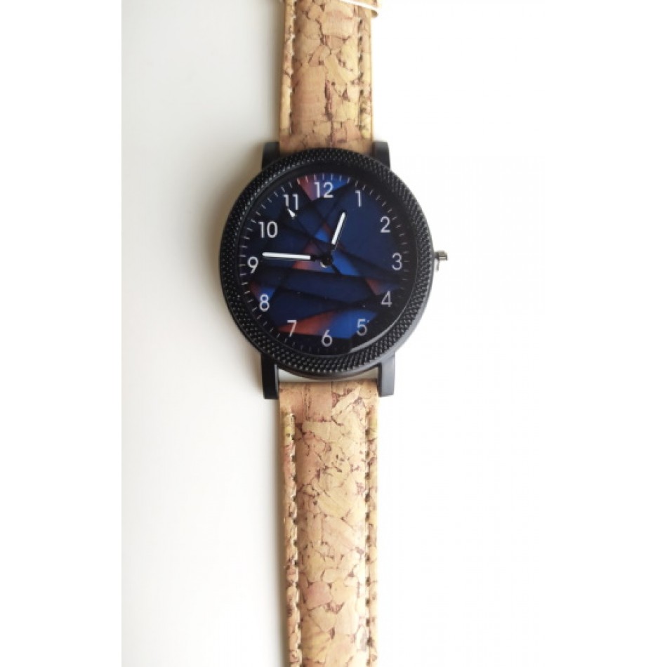 Ρολόι χειρός unisex λουράκι φελλού UNISEXR-4