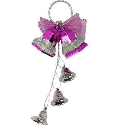 Χριστουγεννιάτικο διακοσμητικό πόρτας καμπανάκια κρεμαστά με φιόγκο XR-19