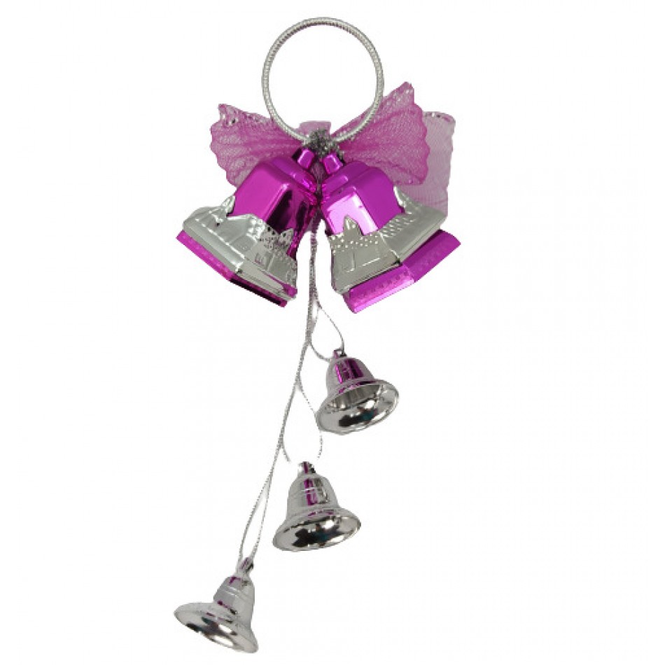 Χριστουγεννιάτικο διακοσμητικό πόρτας καμπανάκια κρεμαστά με φιόγκο XR-19