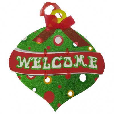 Χριστουγεννιάτικο διακοσμητικό πόρτας Welcome XR-12