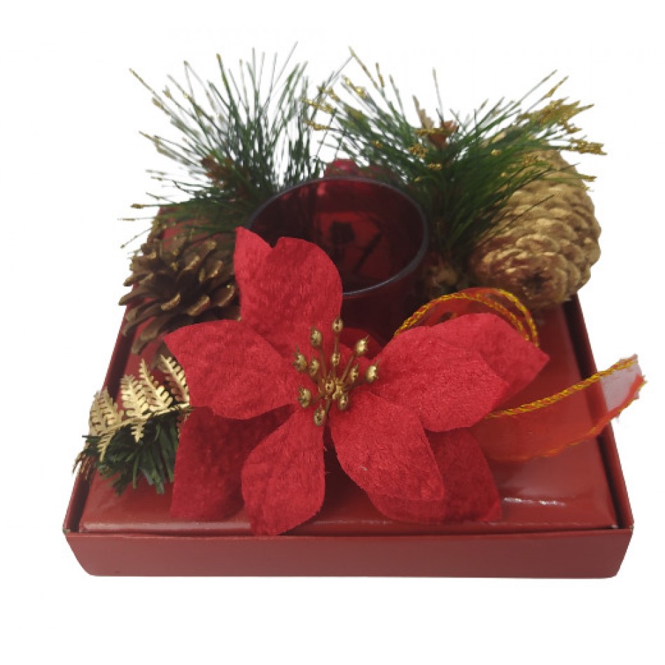 Χριστουγεννιάτικο κηροπήγιο με κλωνάρια XR-27